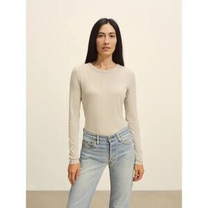 Buck Mason Cream Long Sleeve Tee